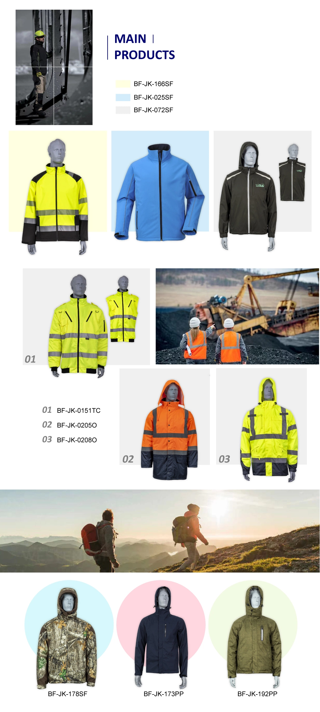 Custom Logo Outdoor Work Wear Uniform Soft Windproof Windbreaker Mens Polyester Jacket Workwear