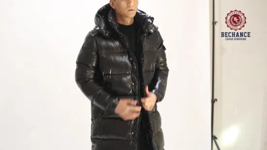 Плюс Размер Повседневная Мода Капюшон Большие Высокие Мужские Пальто Холодная Зимняя Уличная Одежда Длинное Пальто для Мужчин